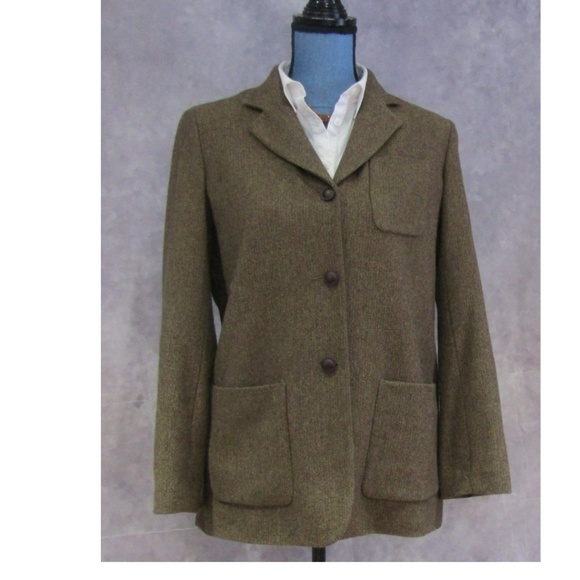 Liz Claiborne Jackets & Blazers - Liz Claiborne Brown Herringbone Blazer Oversized S